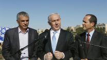 ברקת, נתניהו וכחלון (צילום: מרים אלסטר \ פלאש90)