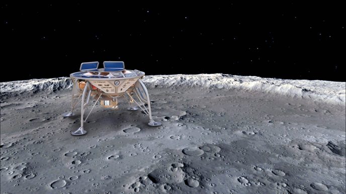 החללית הרובוטית הישראלית שמתוכננת לנחות על הירח (קרדיט: SpaceIL)