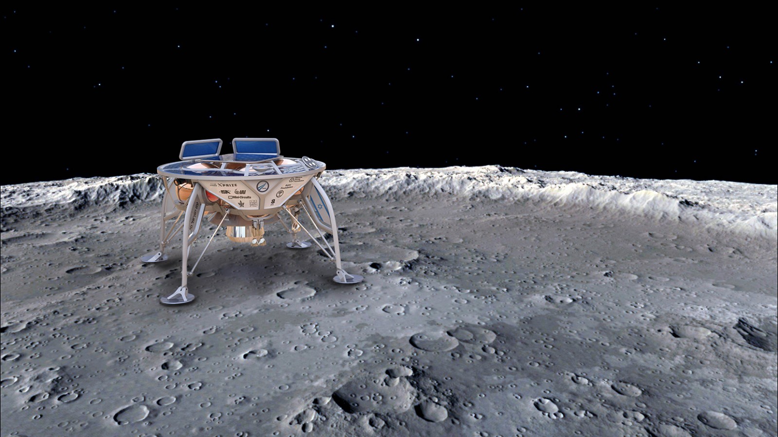 רכב החלל הישראלי &quot;בראשית&quot; שמתוכנן לנחות על הירח (צילום: SpaceIL)