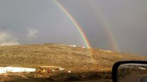 קשת כפולה בשומרון, ינואר 2017 (קרדיט: חנהל'ה)