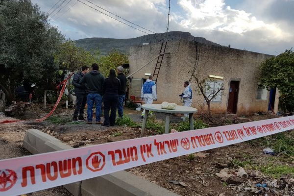 זירת הרצח במגדל. צילום: דוברות המשטרה