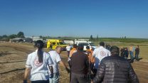 אתר התרסקות המטוס הקל בעין ורד (צילום: דוברות מד"א)