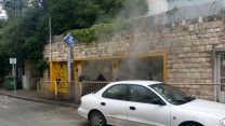 שריפה בכרמלית, תחנת מסדה (צילום: דבר ראשון)