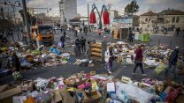זבל ברחובות ירושלים (צילום: יונתן זינדל/ פלאש 90).