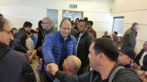 יו"ר ההסתדרות אבי ניסנקורן בדיון בבית הדין הארצי לעבודה על היציגות בנמל אשדוד, פברואר 2017 (צילום: דבר ראשון).