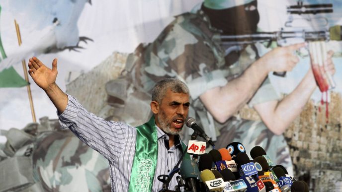 יחיא סינוואר (צילום ארכיון: AP Photo/Adel Hana)