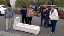 מחאת דיירי "עד 120" בתל אביב(צילום: באדיבות המצולמים).
