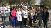 הפנינג מחאה נגד סגירת פאב המפלצת (צילום: דבר ראשון).