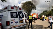 זירת הפיצוץ במחסן הזיקוקים במושב פורת בו נהרגו שני עובדים. (צילום: דוברות זק"א)