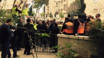 עובדי הנמל בבית הדין לעבודה, מרץ 2017. (צילום: שי תקן).