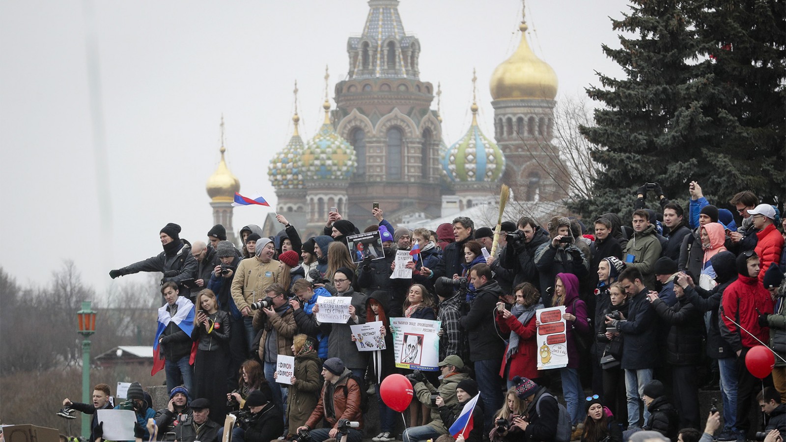 נוכחות מוגברת של צעירים, המחאה ברוסיה (AP Photo/Dmitri Lovetsky)