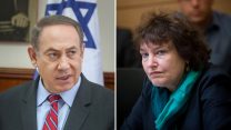 נגידת בנק ישראל קרנית פלוג ורה"מ בנימין נתניהו (צילום: מרים אלסטר וישראל סלם / פלאש 90).