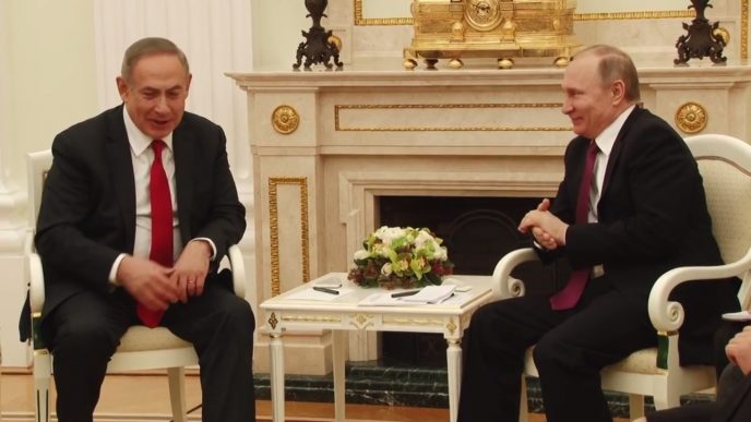 נשיא רוסיה ולדימיר פוטין (מימין) וראש הממשלה בנימין נתניהו בפגישתם ברוסיה. מרץ 2017. (צילום: תקשורת ראש הממשלה)
