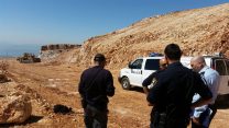 אתר תאונת העבודה בצפת (צילום: דוברות המשטרה).