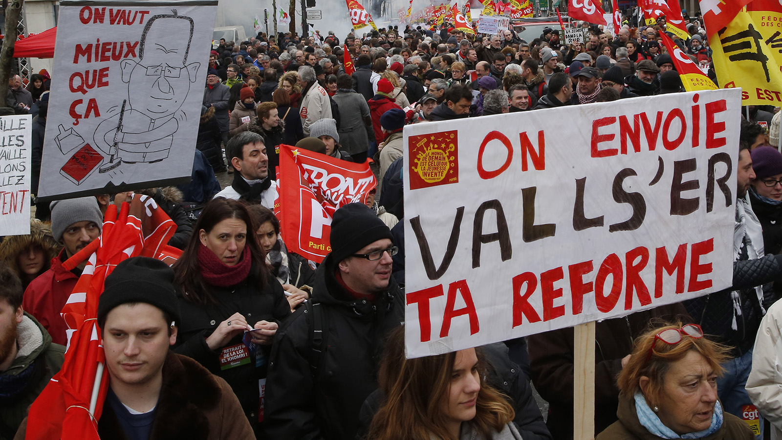 שביתות בצרפת (צילום ארכיון: AP Photo/Michel Euler)