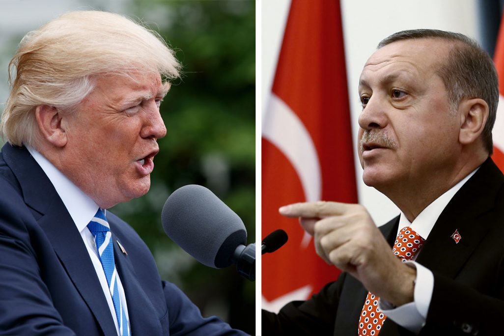 נשיא טורקיה, ארדואן | נשיא ארה"ב, דונלד טראמפ (Yasin Bulbul, Presidential Press Service | AP Photo/Evan Vucci)