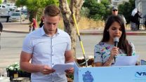 עצרת הזדהות עם תושבי כפר נאורע על אירוע תג המחיר בישוב (צילום: דוברות המועצה אזורית הגלבוע).