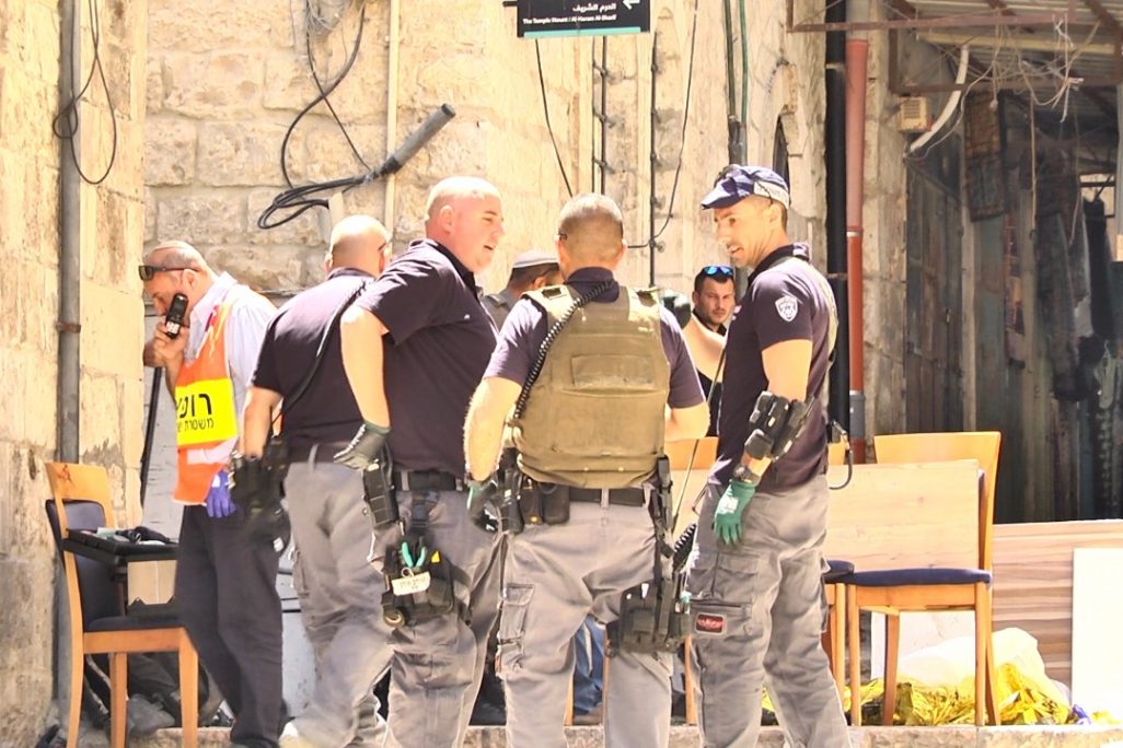 פיגוע בעיר העתיקה בירושלים. צילום: דוברות המשטרה