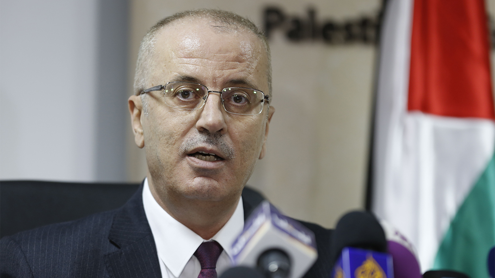 ראש ממשלת הרשות הפלסטינית ראמי חמדאללה (צילום: AP Photo/Majdi Mohammed).