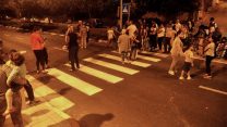 הפגנת בכביש הדמים חמישי בערב (צילום: יעקב סבן).