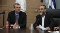 גפני ולוין בוועדת הכספים בדיון בנושט פיקוח על ביצוע התקציב (תמונה באדיבות דוברות הכנסת)