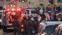 כוחות הבטחון בזירת הפיגוע אמש (צילום: יונתן זינדל \ פלאש90)