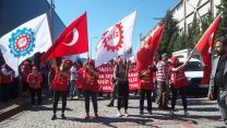 מחאת עובדי DIAM בטורקיה. (צילום: IndustriALL)