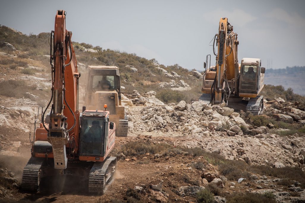בניית היישוב עמיחי בעמק שילה המיועד למפוני עמונה 20 ביוני (צילום: יונתן זינדל/ פלאש 90).