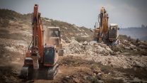 בניית היישוב עמיחי בעמק שילה המיועד למפוני עמונה 20 ביוני (צילום: יונתן זינדל/ פלאש 90).