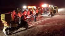 כוחות הרפואה והביטחון בזירת האירוע ביער אליקים (צילום: מד"א).