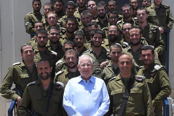 ביקור נשיא המדינה ריבלין בגדוד נצח יהודה (צילום: מארק ניימן/ לע"מ).