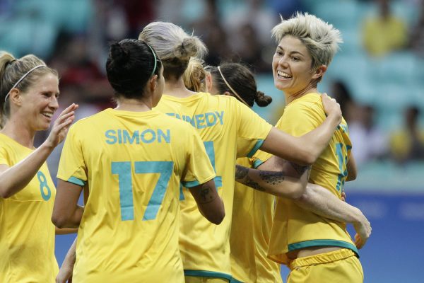 שחקניות נבחרת אוסטרליה (צילום ארכיון: AP Photo/Arisson Marinho).