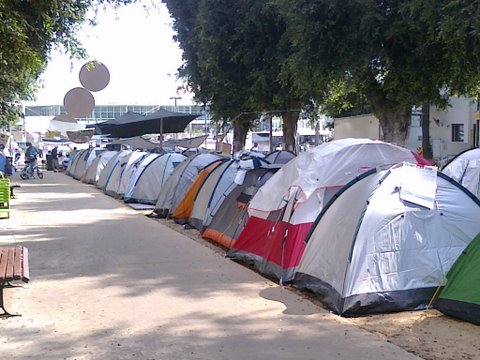 The protest of summer 2011 also dealt with the prices of housing in Israel. Thousands of people lived in tents in central locations in major cities in Israel.