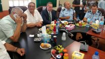 מסיבת העיתונאים של השר לביטחון פנים ארדן וראשי הרשויות הערביות (צילום: מיכל רוזן).