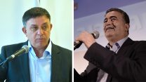 ח"כ עמיר פרץ ואבי גבאי  (צילום:  פלאש 90(