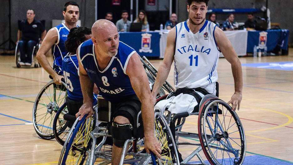 נבחרת ישראל בכיסאות גלגלים באליפות אירופה (צילום באדיבות ההתאחדות לספורט נכים)