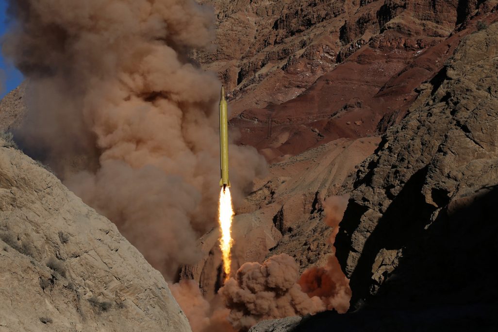 טיל קרקע- קרקע איראני (צילום ארכיון:AP Photo/Fars News Agency, Omid Vahabzadeh).