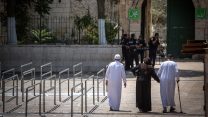 הכניסה להר הבית, אחרי הסרת המגנומטרים (צילום: הס פרוש / פלאש 90).
