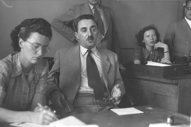 ראש ממשלה השני משה שרת (צילום: שרשל פרנק, מתוך אוסף התצלומים הלאומי)