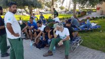 התבצרות עובדי חיפה כימיקלים דרום במפעל, אוגוסט 2017. (צילום: באדיבות דוברות ההסתדרות).