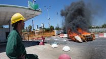 התבצרות עובדי חיפה כימיקלים צפון במפעל (צילום: באסל עווידת/ פלאש 90).