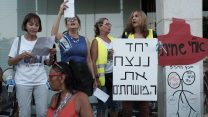 מפגינים בישראל (נגד שחיתות שלטונית) עם אפודים זוהרים. ארכיון (צילום: תומר ניוברג / פלאש90).