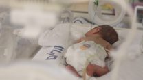 תינוק בפגיה בבית חולים בירושלים (צילום: יעקב נחומי / פלאש90).