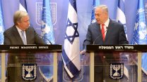 פגישת ראש הממשלה בנימין נתניהו עם מזכ''ל האו''ם אנטוניו גואטרס בירושלים. (צילום: עמוס בן גרשום /לע''מ).