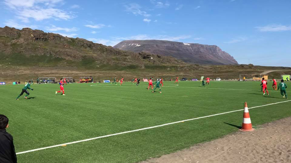 משחק כדורגל בגרינלנד (צילום: התאחדות הכדורגל בגרינלנד)