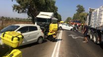 תאונת דרכים בכביש 675 (צילום: תיעוד מבצעי מד"א)