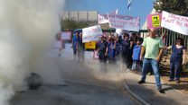 שביתת עובדי מג"מ בטיחות (צילום: דוברות ההסתדרות)