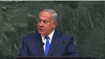 נאום ראש הממשלה נתניהו באו"ם בשנה שעברה (צילום מסך)