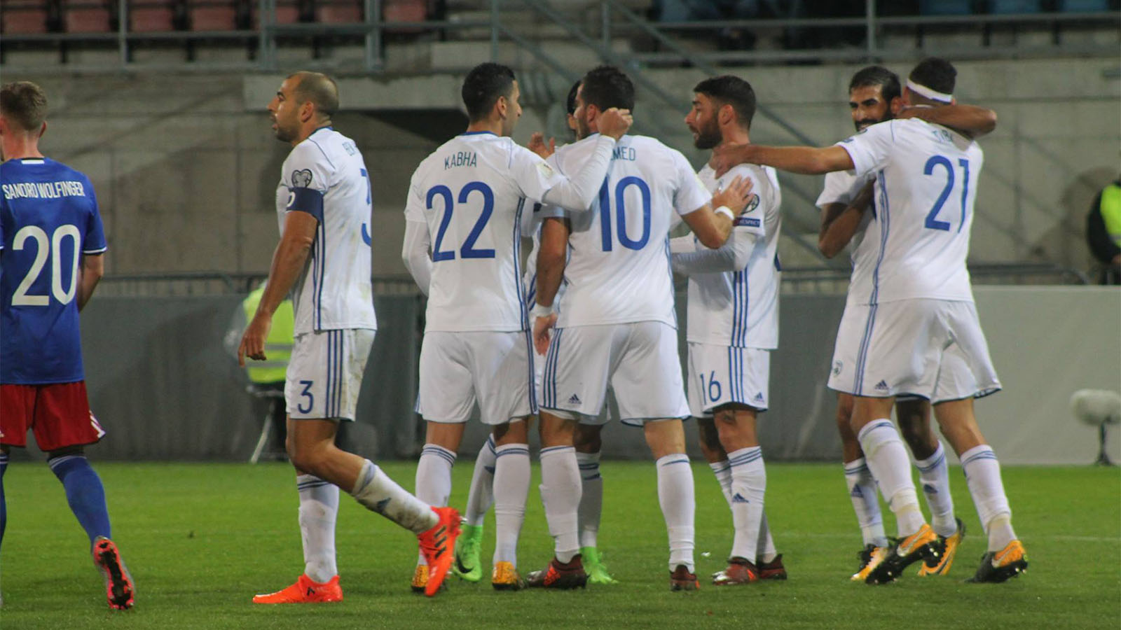 נבחרת ישראל מול ליכטנשטיין (צילום: ההתאחדות לכדורגל בישראל)
