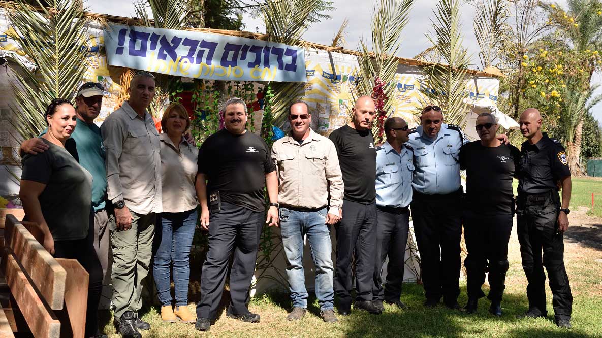 ביקור מפכל המשטרה בגן לאומי תל מגידו (צילום: משה בן שחר)